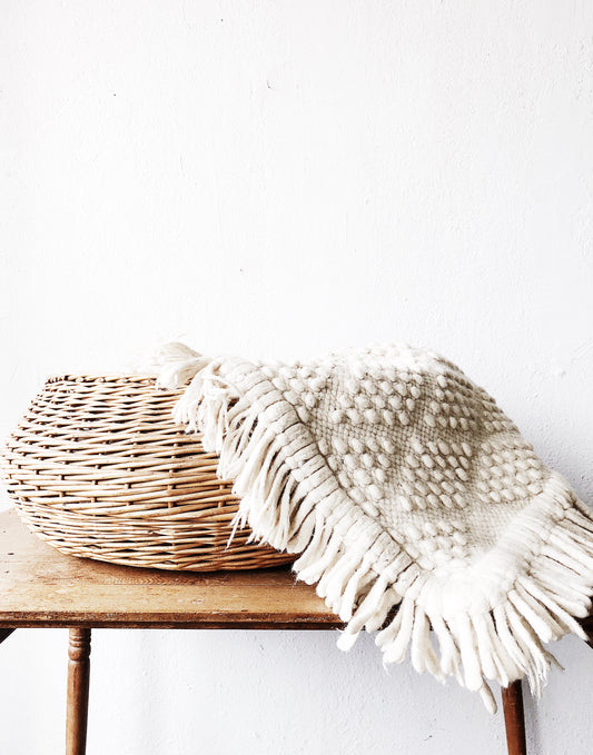 Vintage Popcorn Fringed Rug