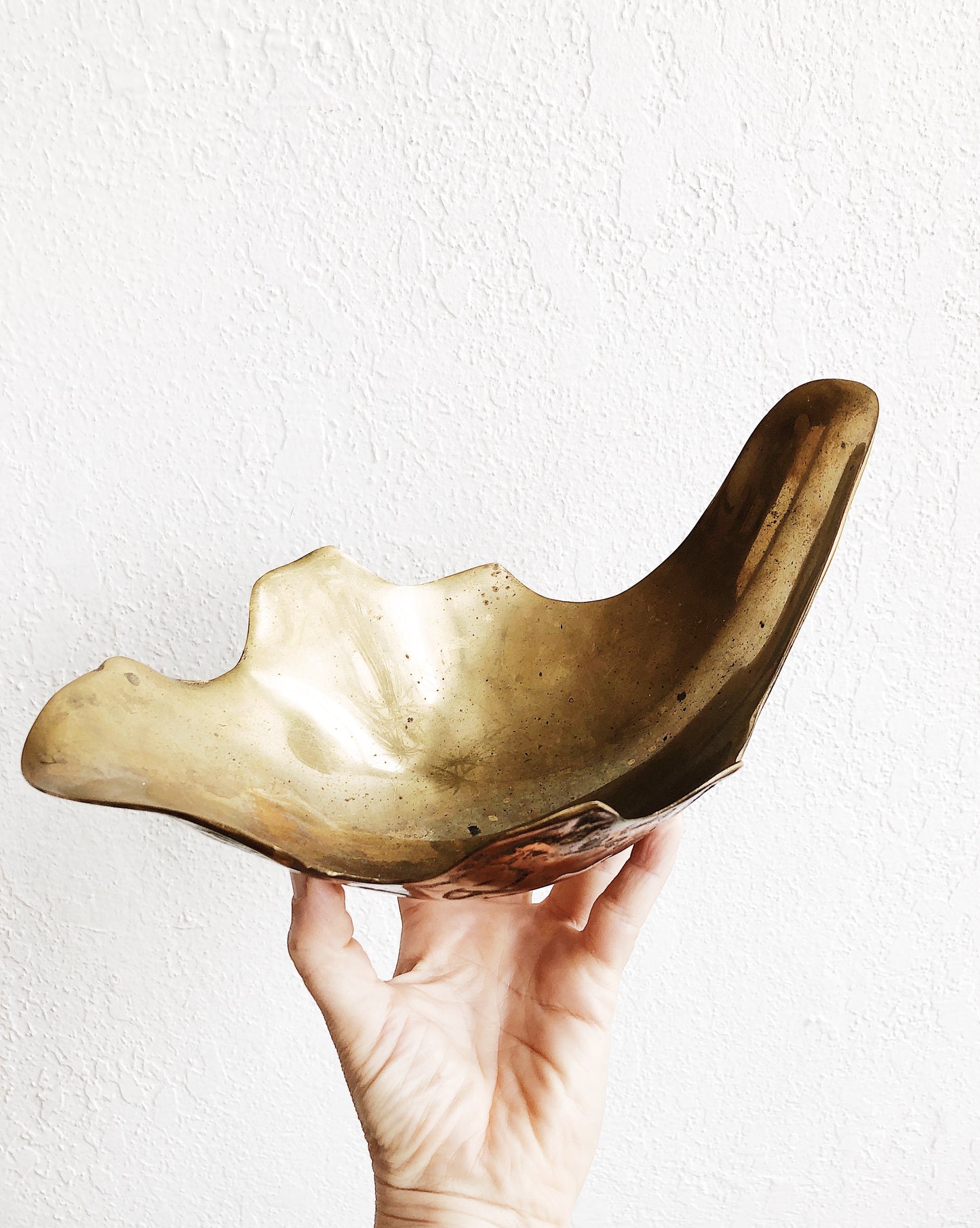 Vintage Brass Sculptural Dish