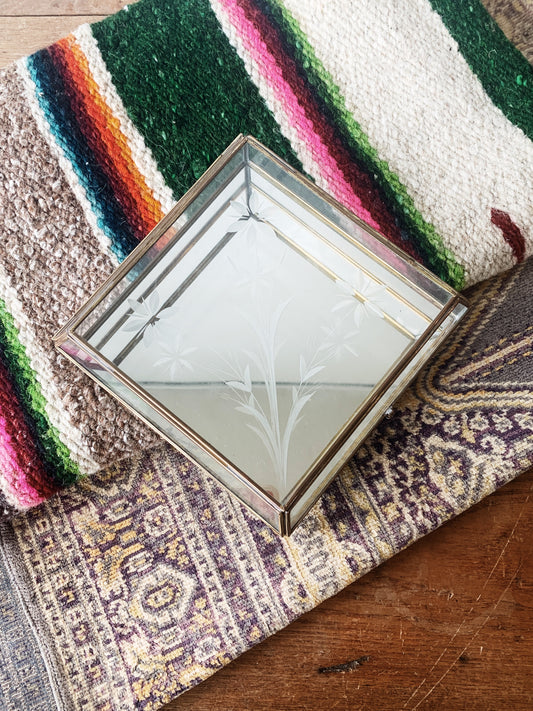 Vintage Brass and Glass Box