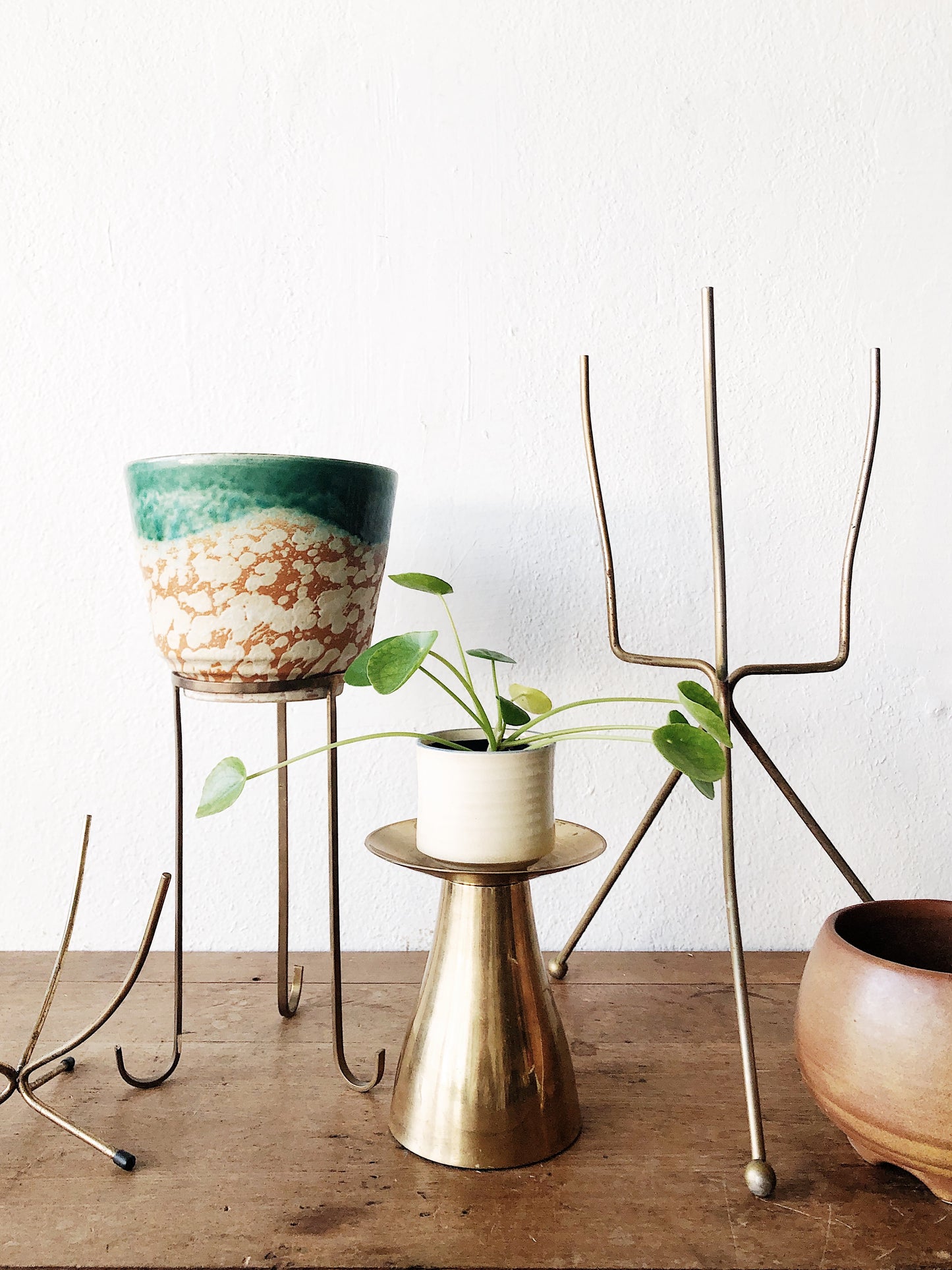 Vintage Brass Candle or Plant Stand