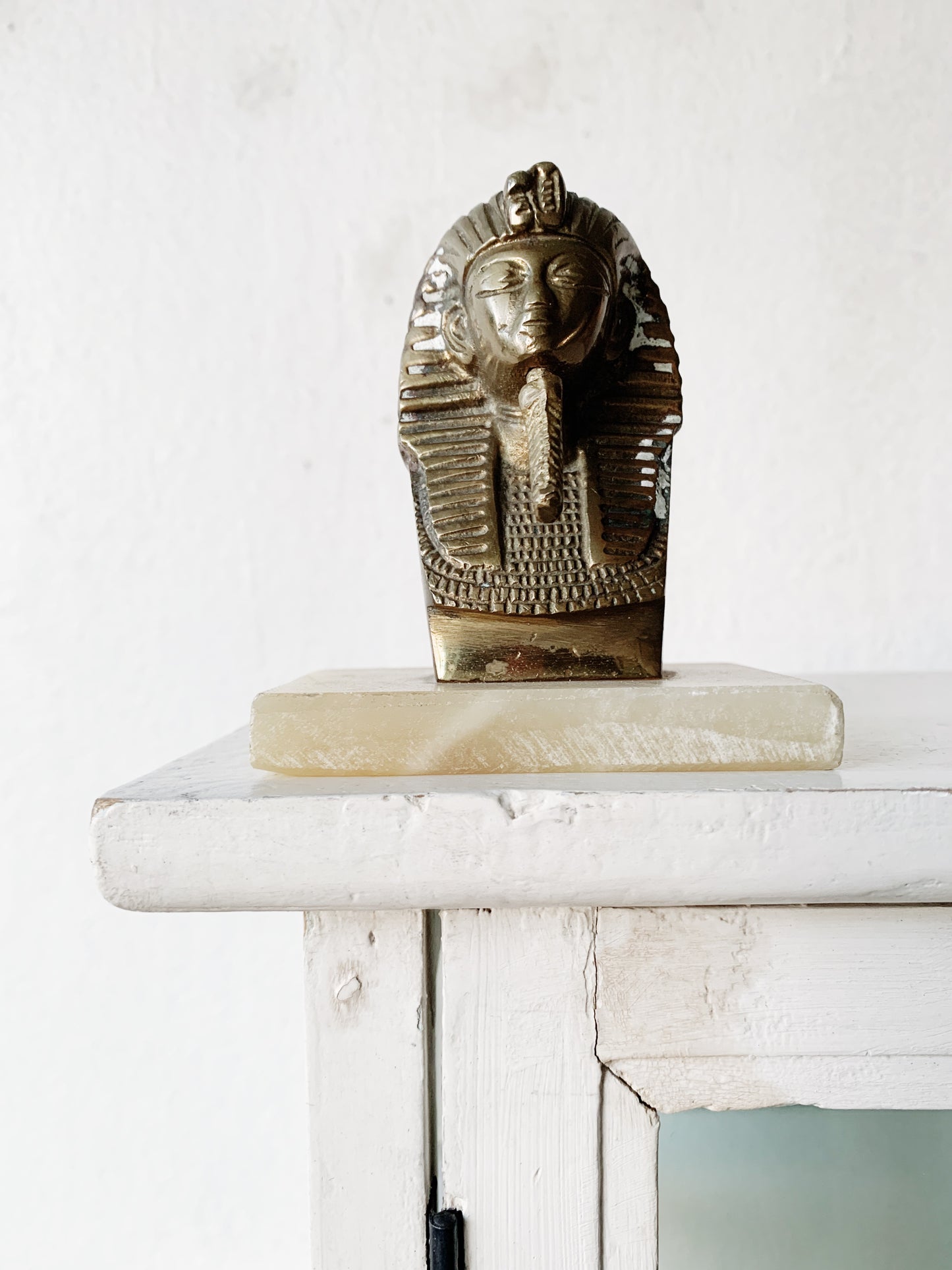 Vintage Brass Egyptian Statue