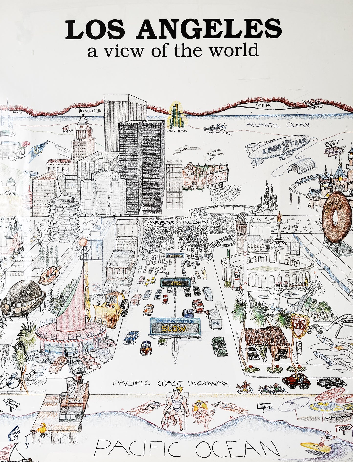 Vintage 1970s Los Angeles Poster