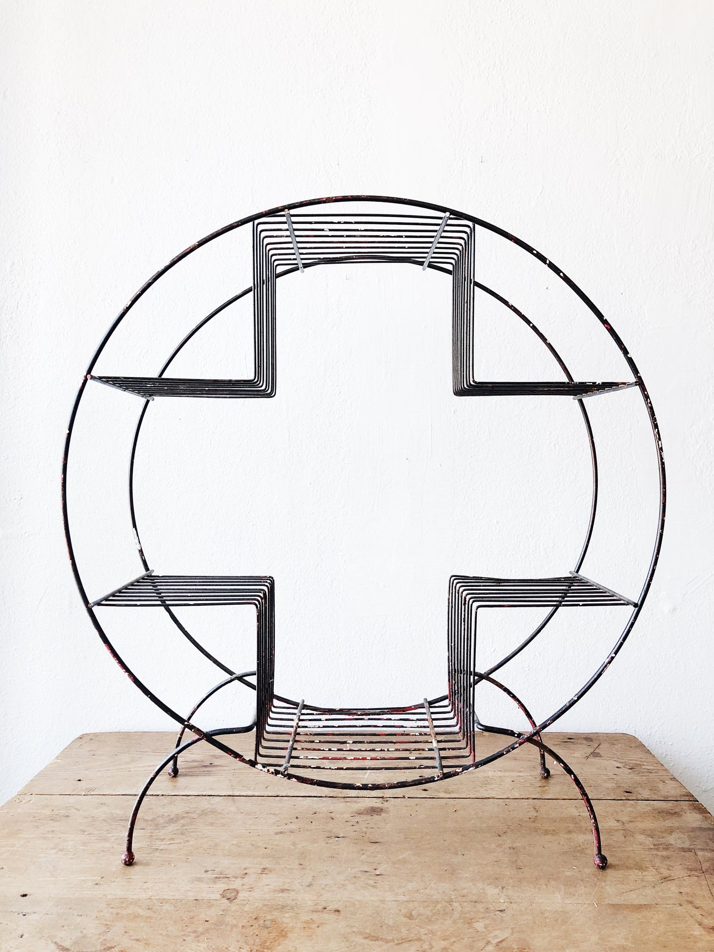 Vintage Mid Century Circular Plant Stand