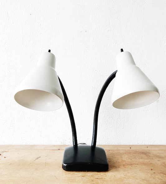 Mid Century Double Gooseneck Lamp