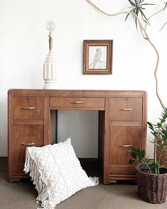 Deco Era Full Size Wood Desk