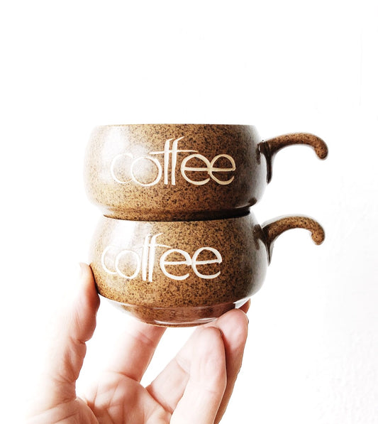 Vintage Espresso Mug Pair