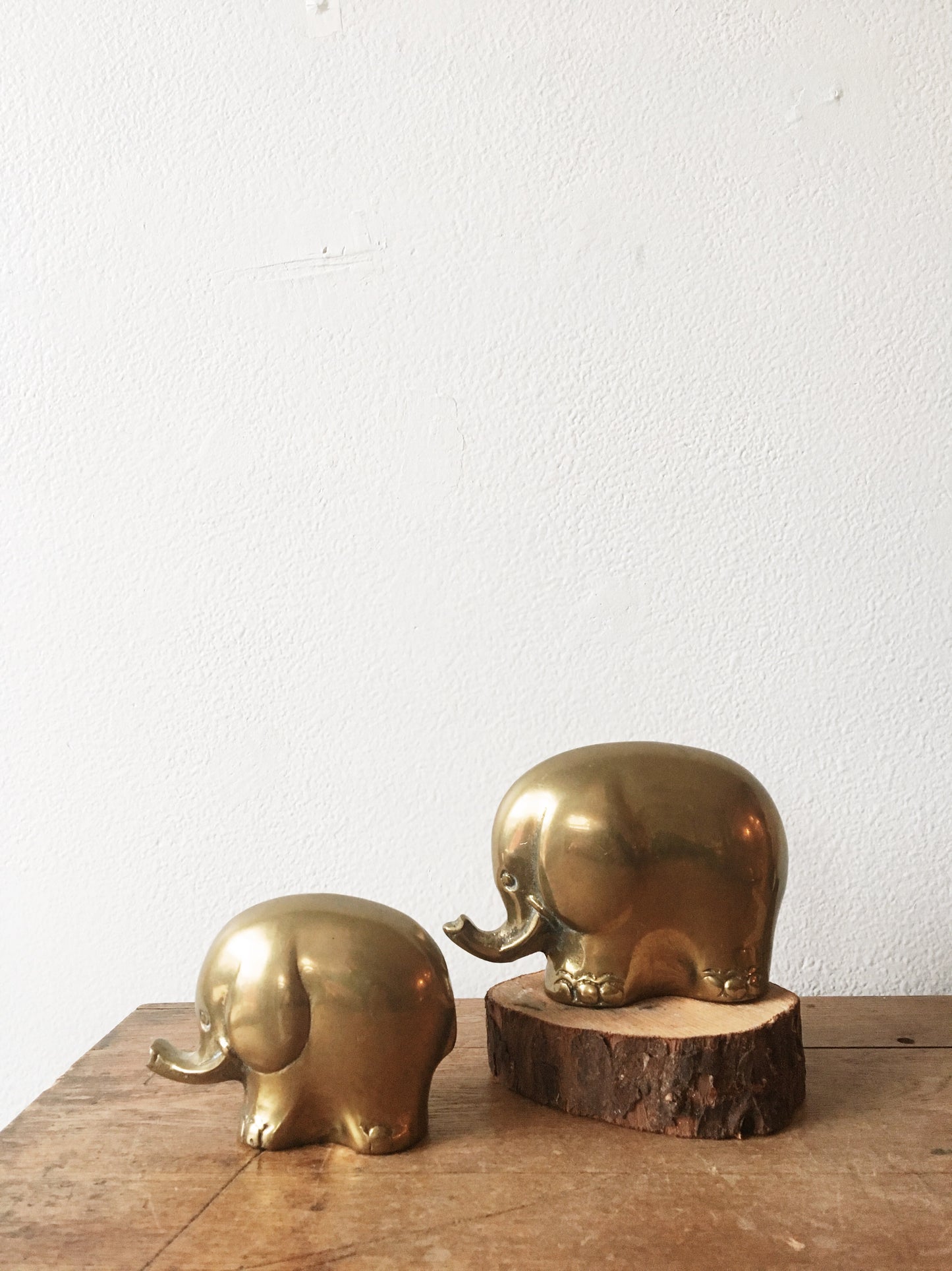 Vintage Brass Elephants