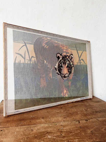 Vintage Tiger Needlepoint
