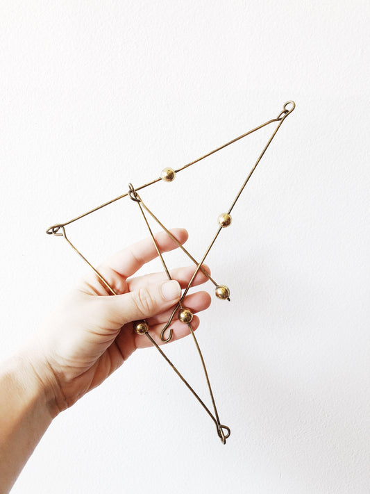 Vintage Brass Ball and Chain Sculpture