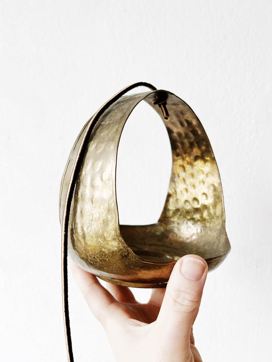 Vintage Hammered Brass Hanger