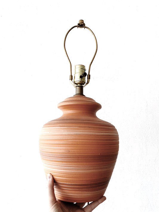 Vintage Terra Cotta Lamp