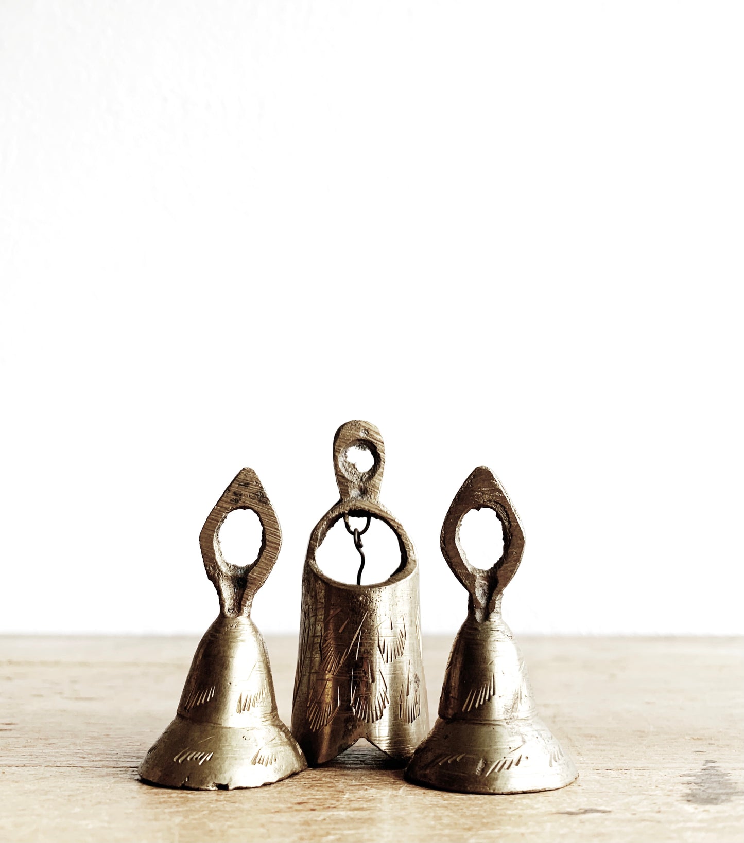 Vintage Incised Brass Bells