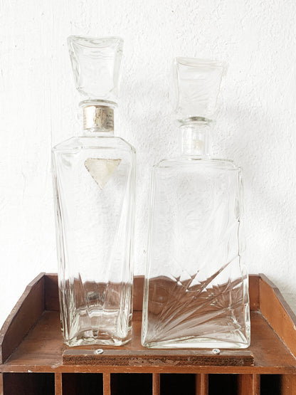 Vintage Liquor Decanter Pair