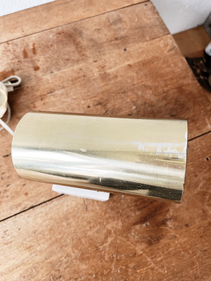 Vintage Marble and Brass Spotlight