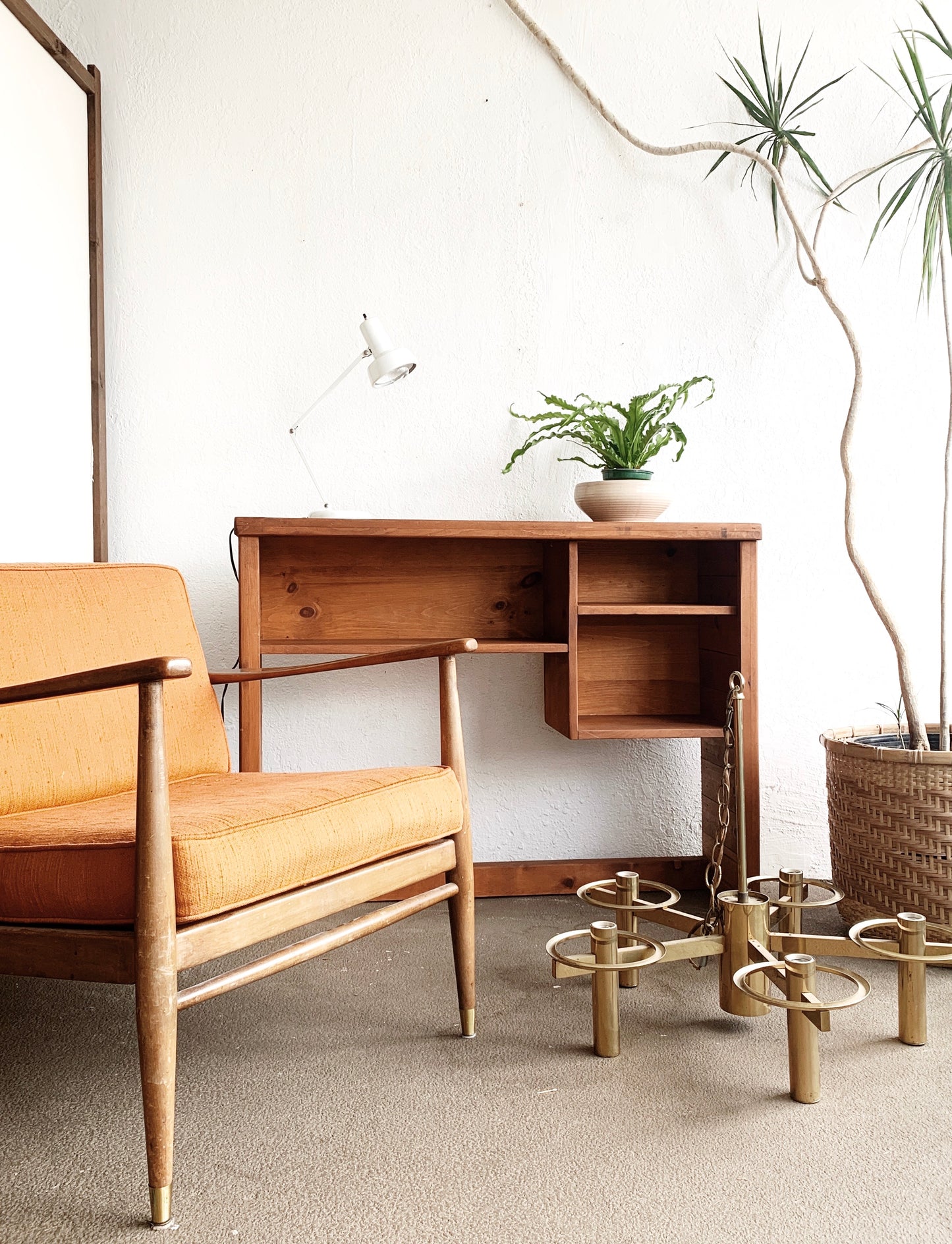 Mid Century Wood Framed Chair