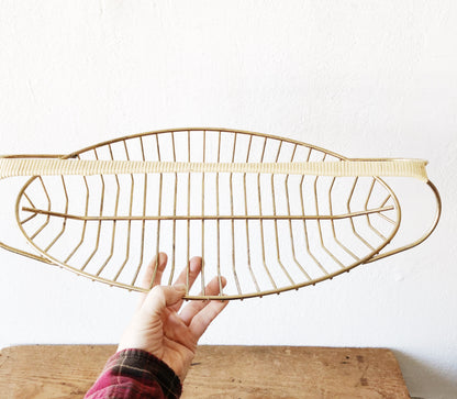 Mid Century Sculptural Brass Basket