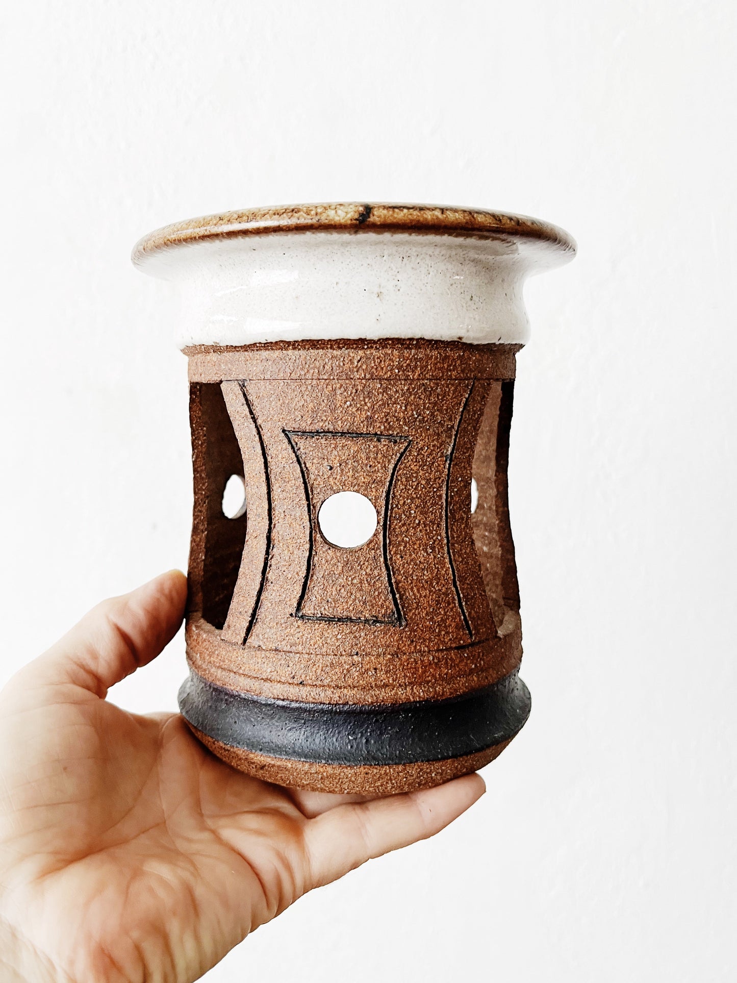 Vintage Stoneware Luminary