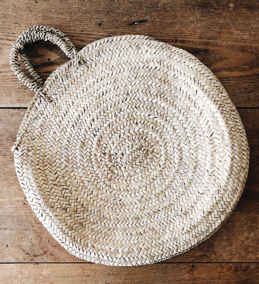 Vintage Circular Seagrass Tote