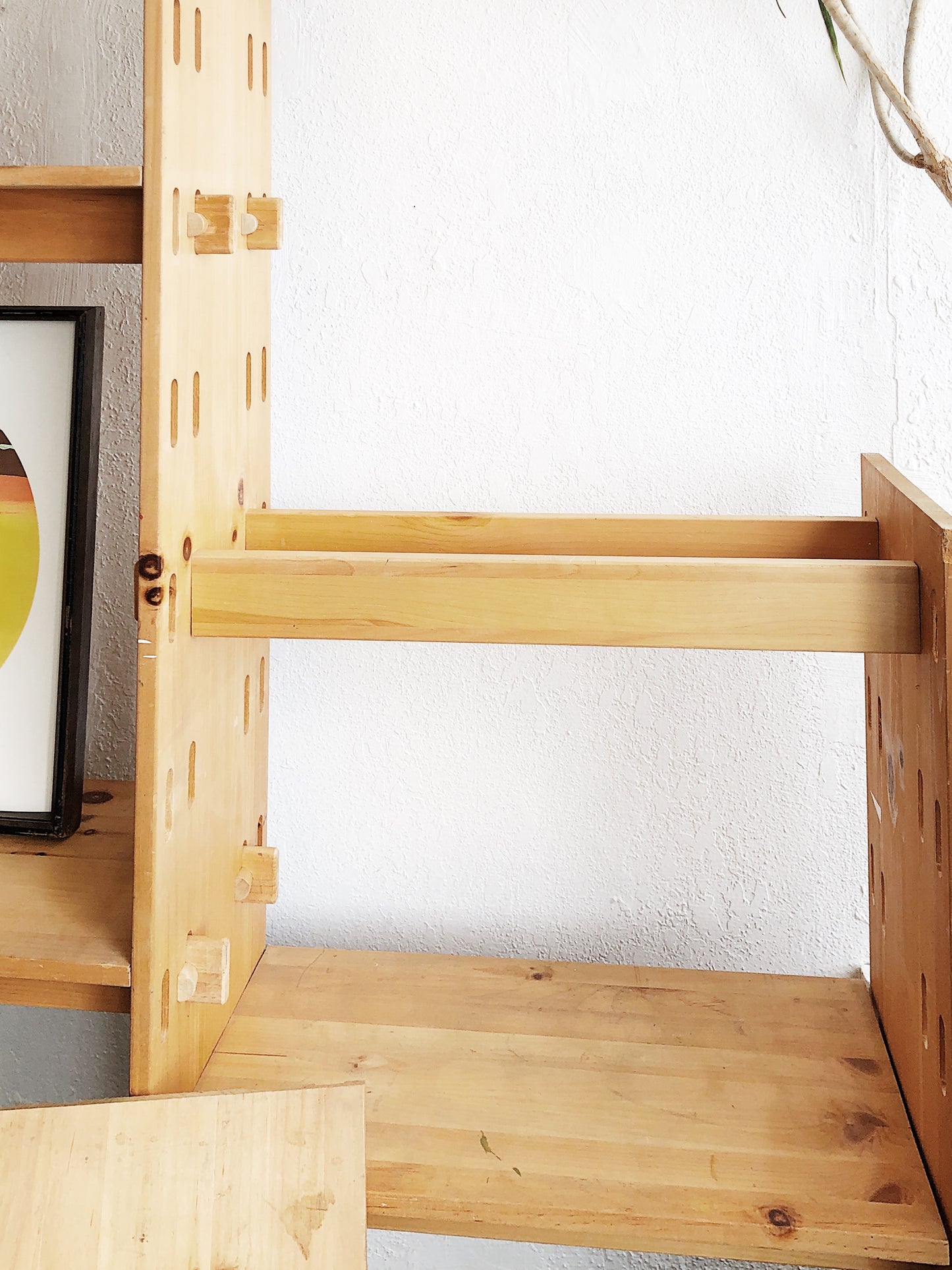 Natural Wood Peg Shelf