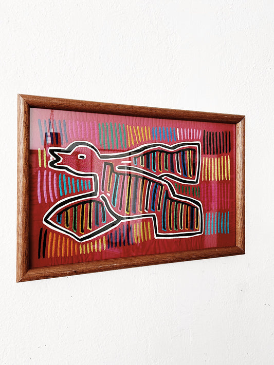 Vintage Framed Mola Textile