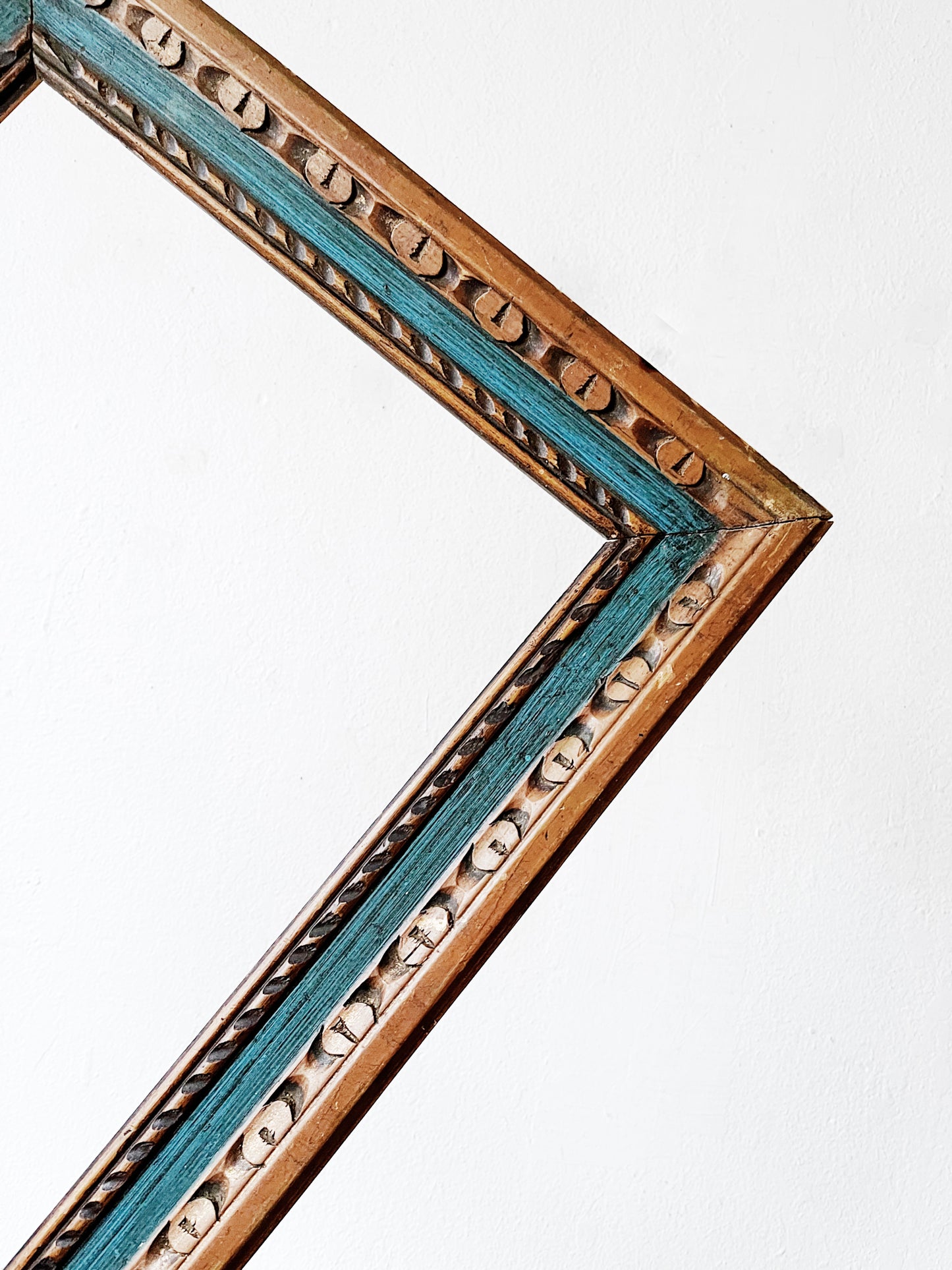 Mid Century Carved Wood Frame