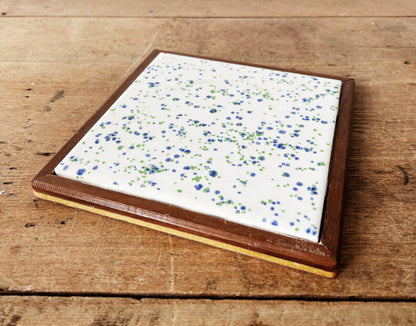 Mid Century Confetti Art Tile Trivet