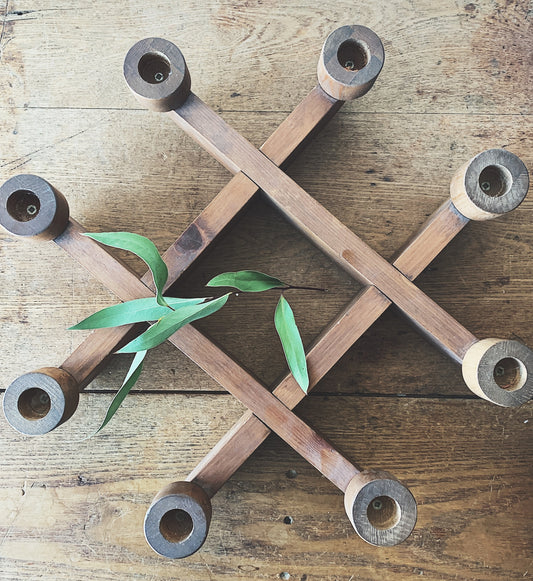 Handmade Wood Candelabra