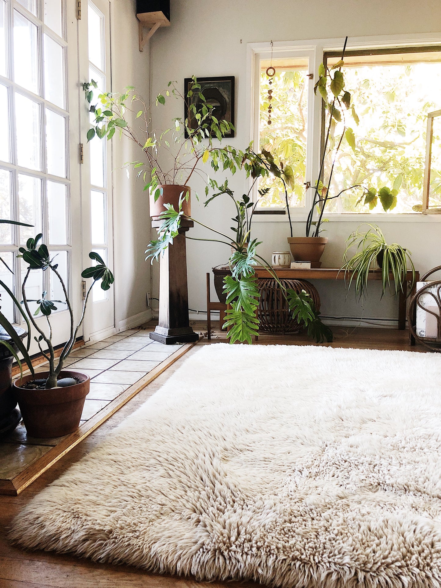 RESERVED SARAH Vintage Wool Flokati Rug