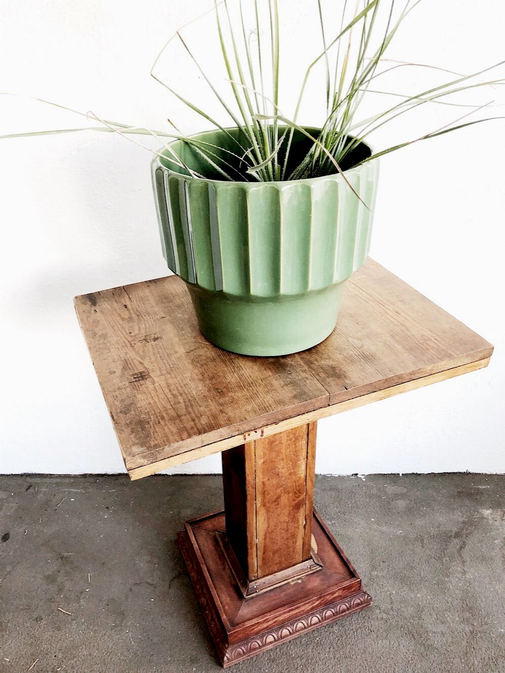 Antique Wood Pedestal Table