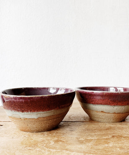 Pair of Handmade Stoneware Bowls