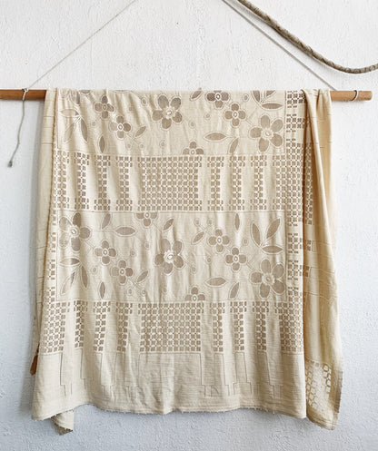 Vintage Twin Size Panel Bedspread or Tablecloth