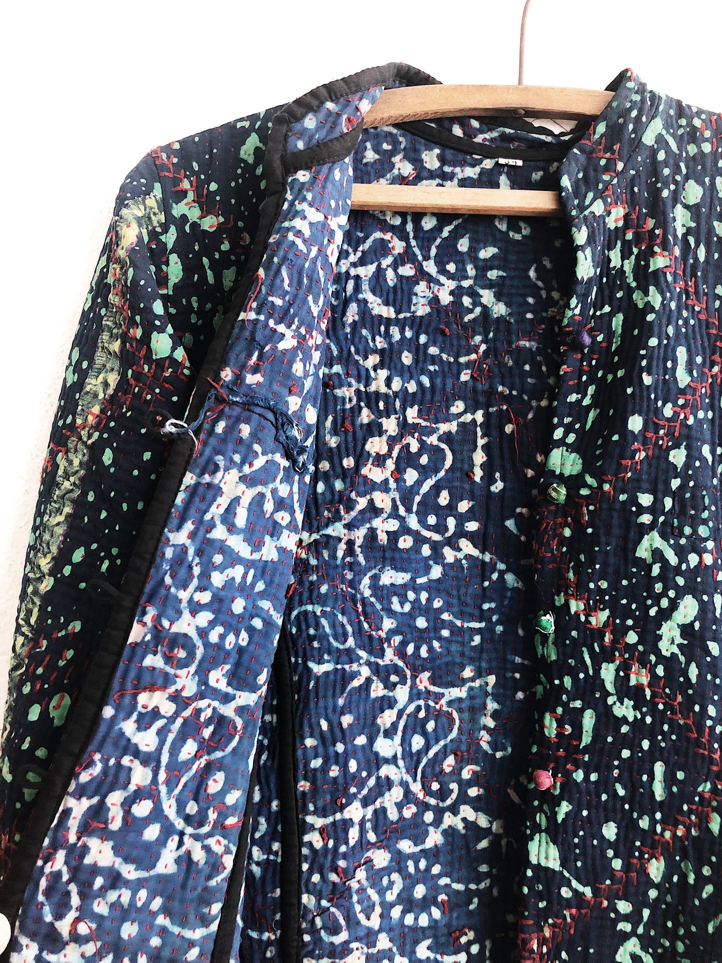 Fitted Quilted Splatter Coat