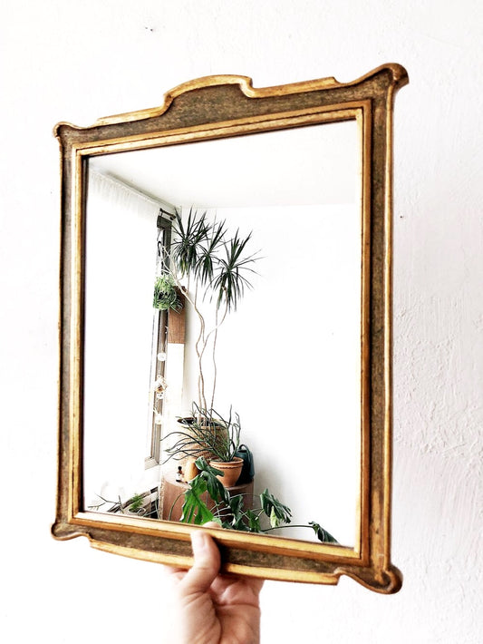 Vintage Wood Framed Mirror