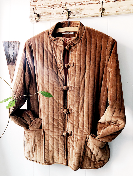 Vintage Velvet Quilted Jacket