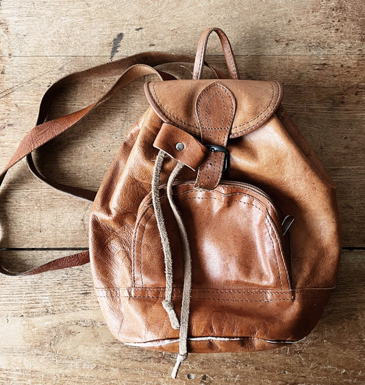 Vintage Leather Back Pack