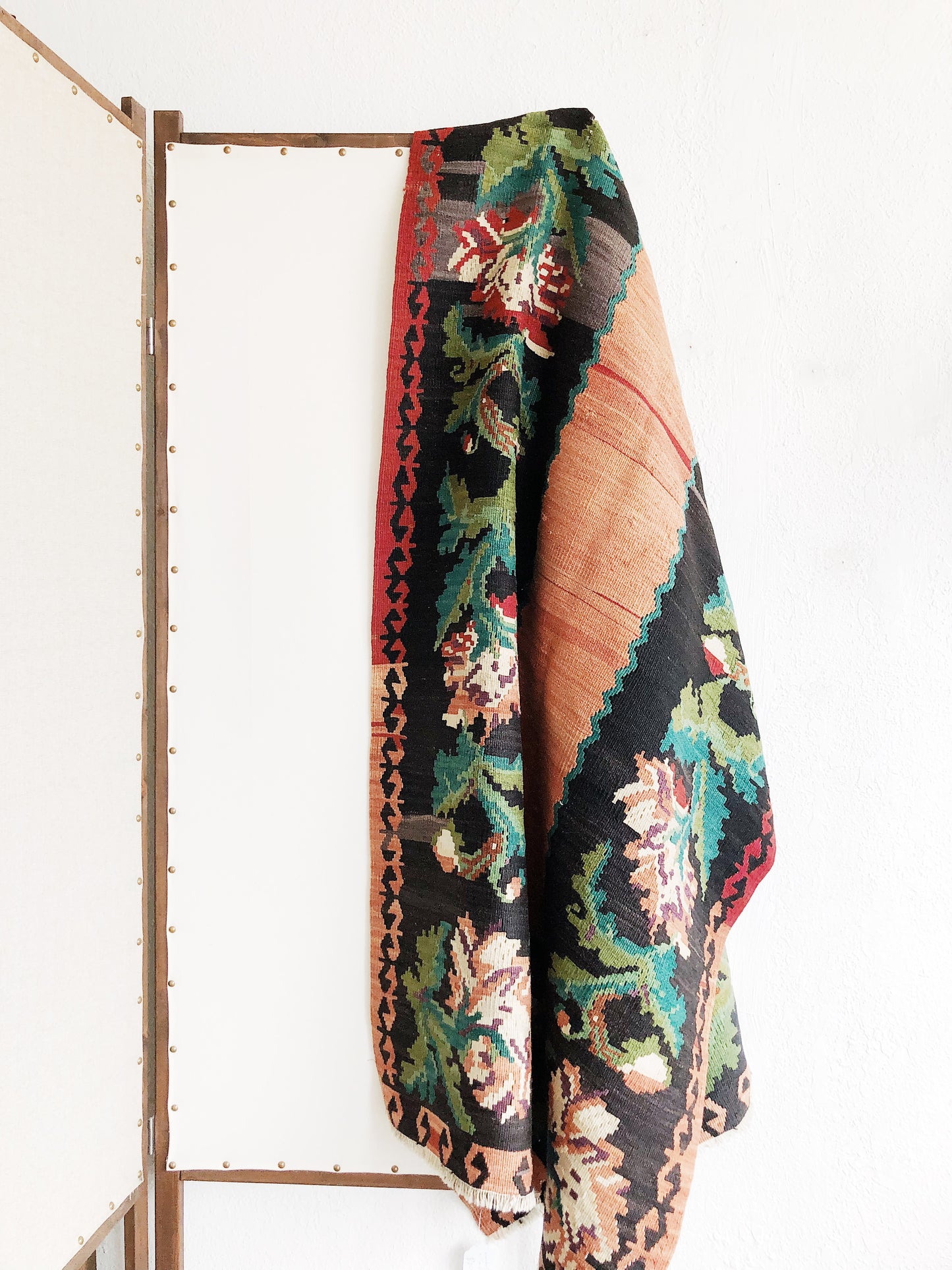 Vintage Wool Karabagh Kilim Runner