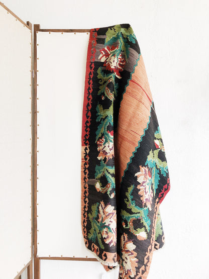 Vintage Wool Karabagh Kilim Runner