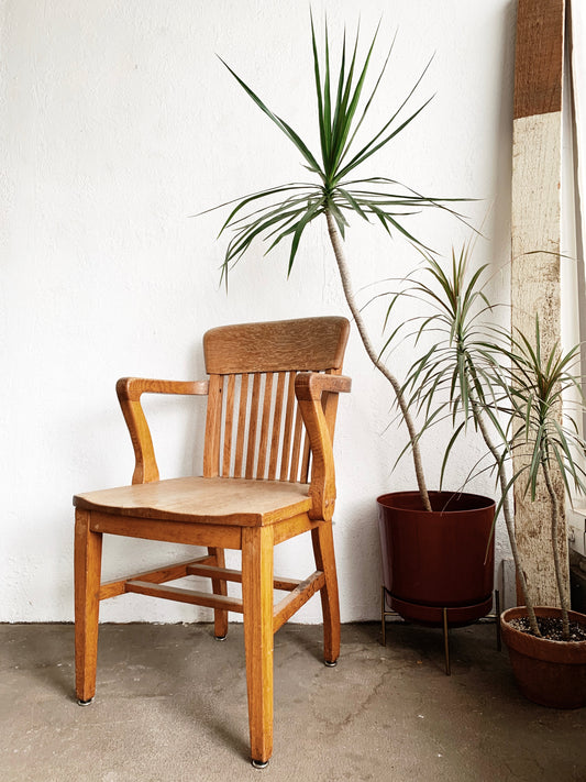Antique Oak Bankers Chair