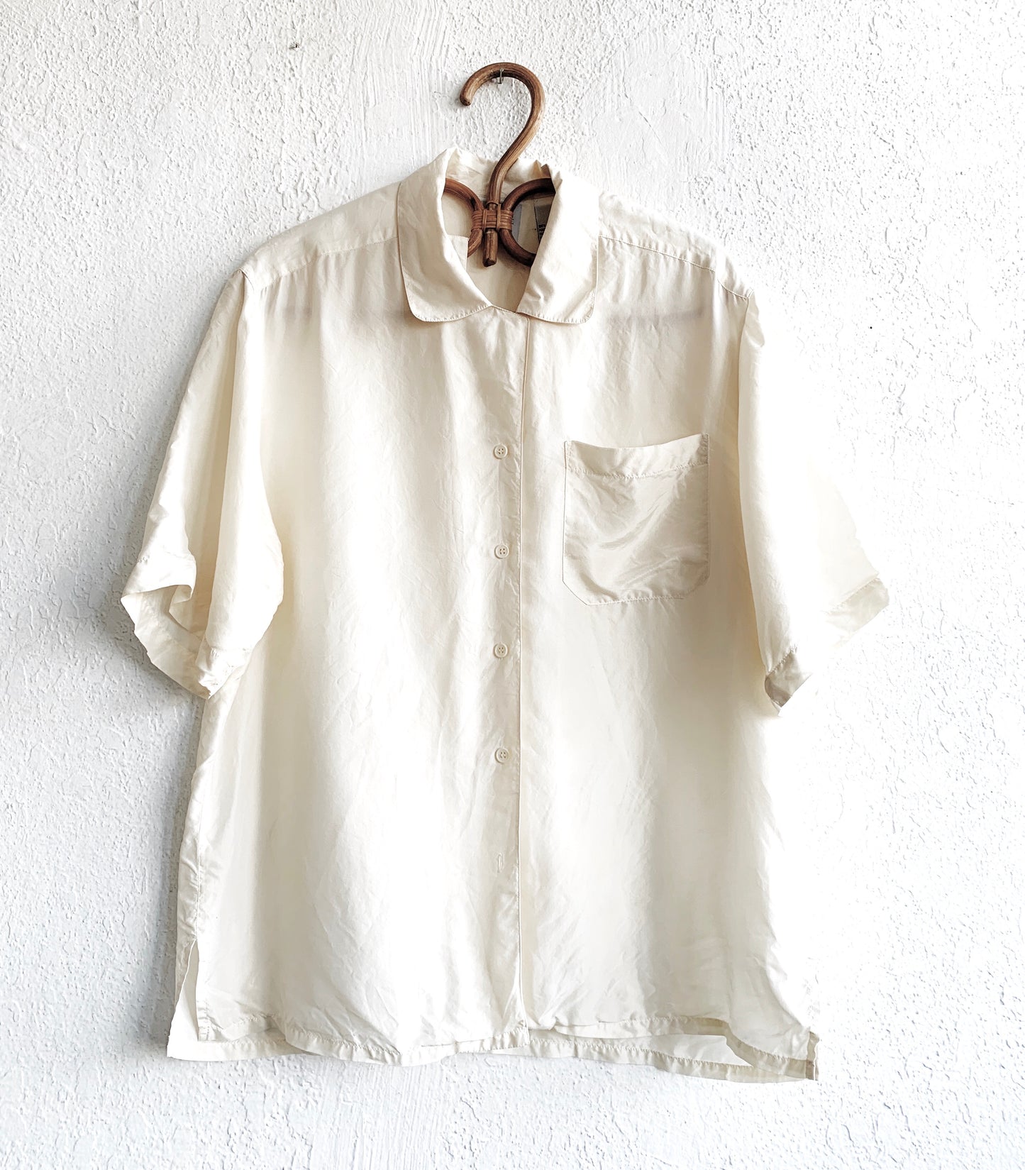 Vintage Cream Silk Blouse