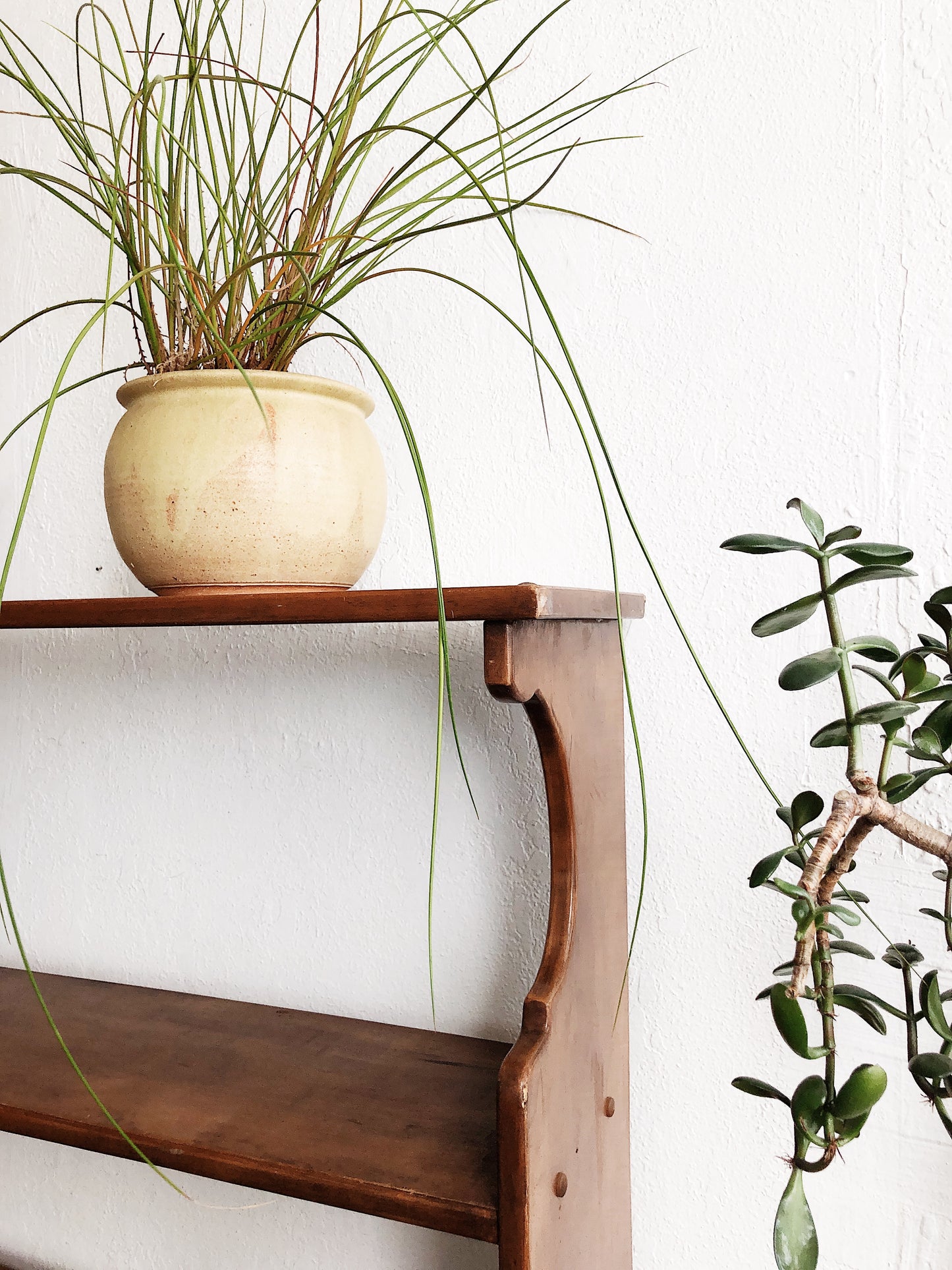 Vintage Maple Keyhole Shelf