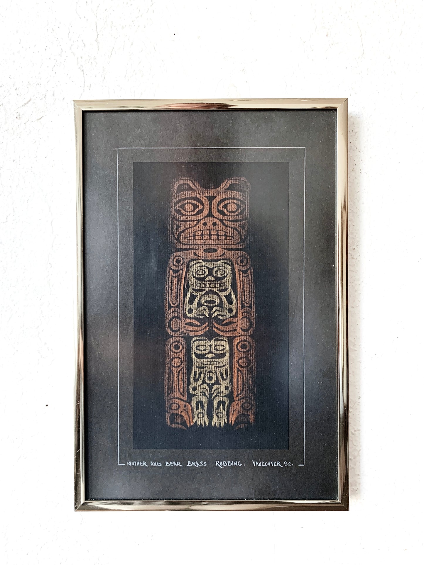 Mother and Bear Original Brass Rubbing