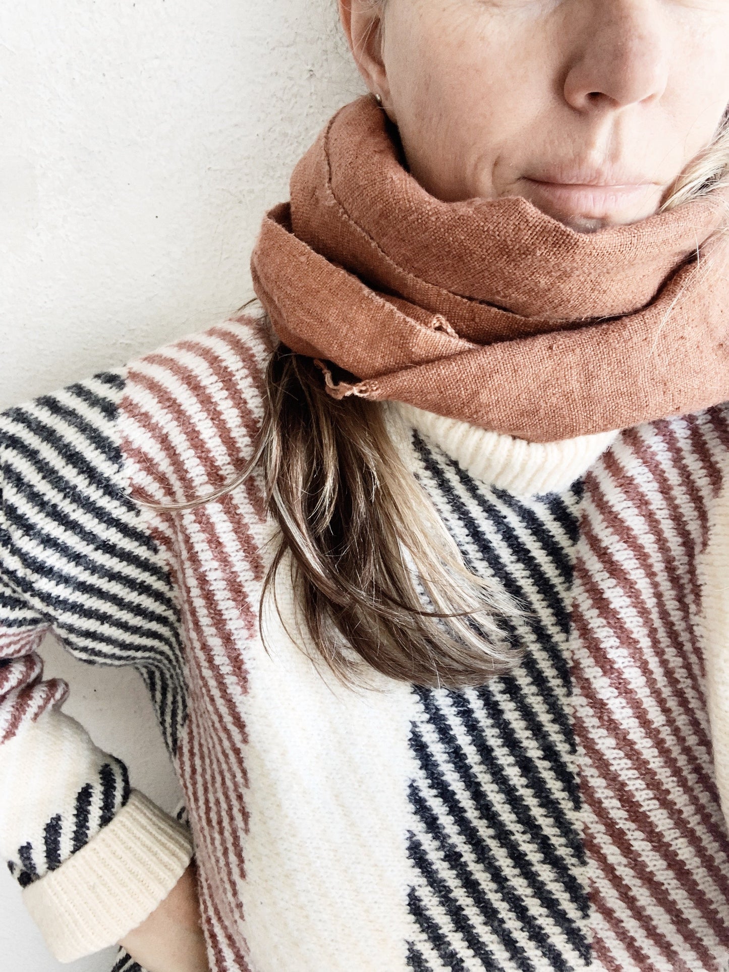 Terra Cotta Hemp/Linen  Scarf
