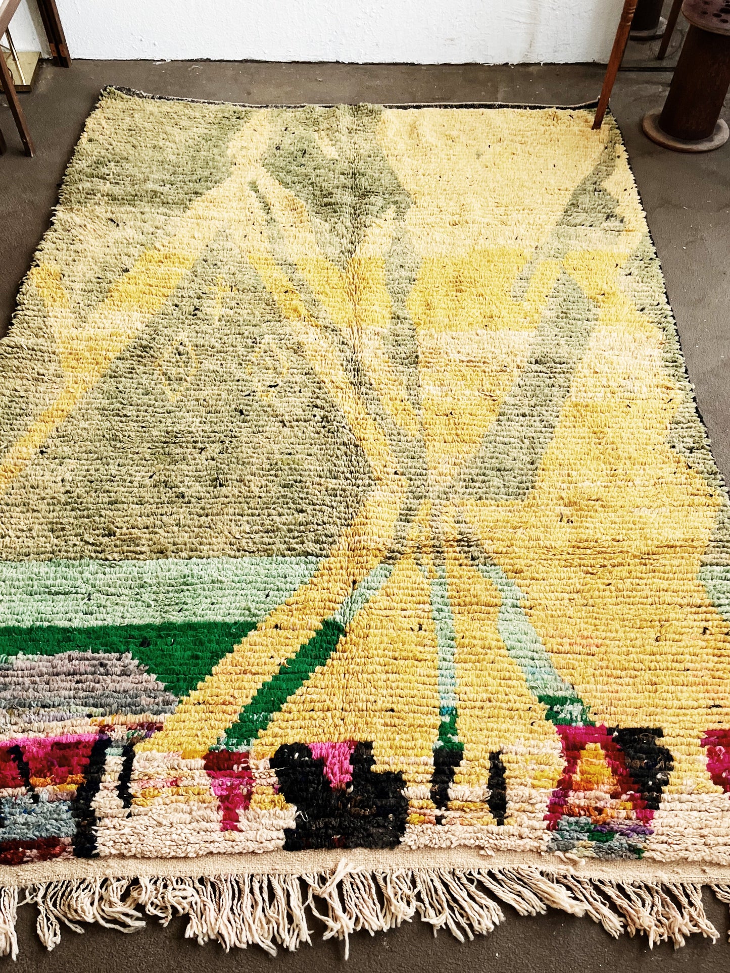 Vintage Boujda Berber Wool Rug