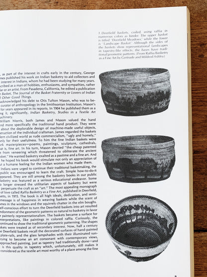 Baskets As Textile Art Vintage Book