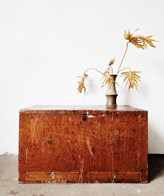 Antique Wood Trunk