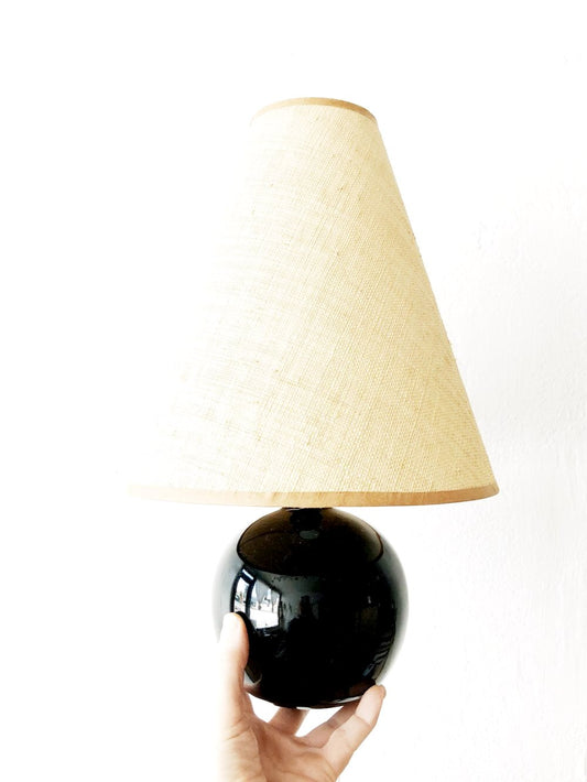 Vintage Black Orb Lamp
