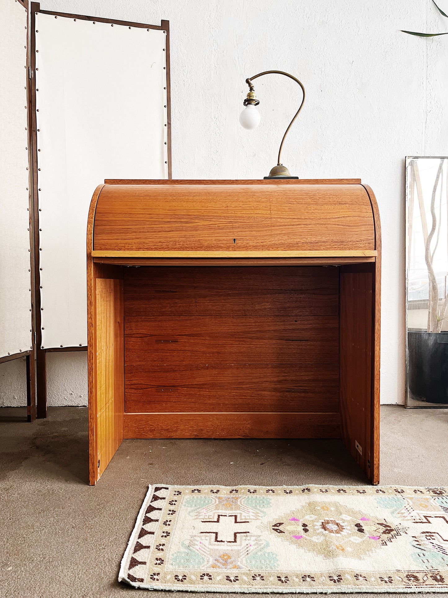 Vintage Ostergaard Style Roll Top Desk