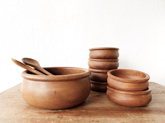 Vintage 9 Piece Teak Set