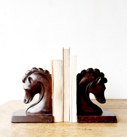 Mid Century Wood Bookends