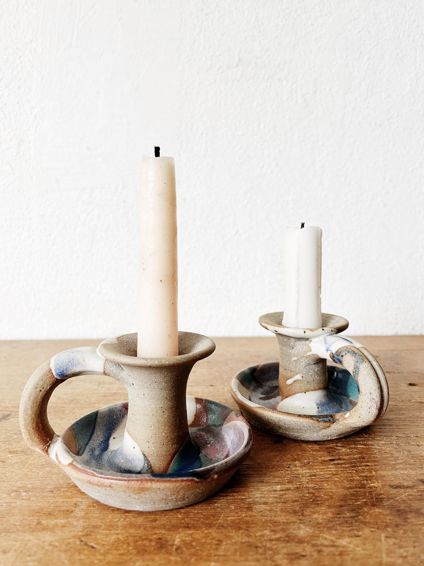 White Salmon Pottery Candle Holders